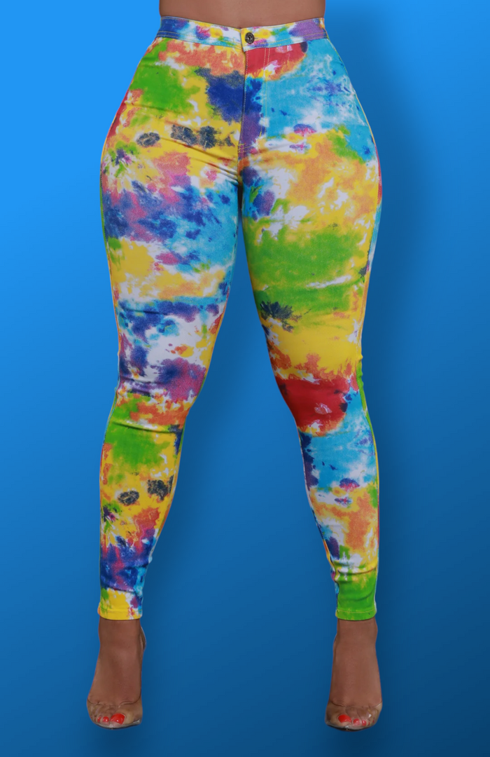 Color Bomb High Waist Jeans