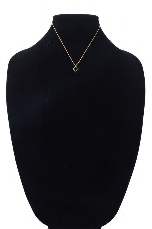 Crystal Clover Necklace | 18K Plated