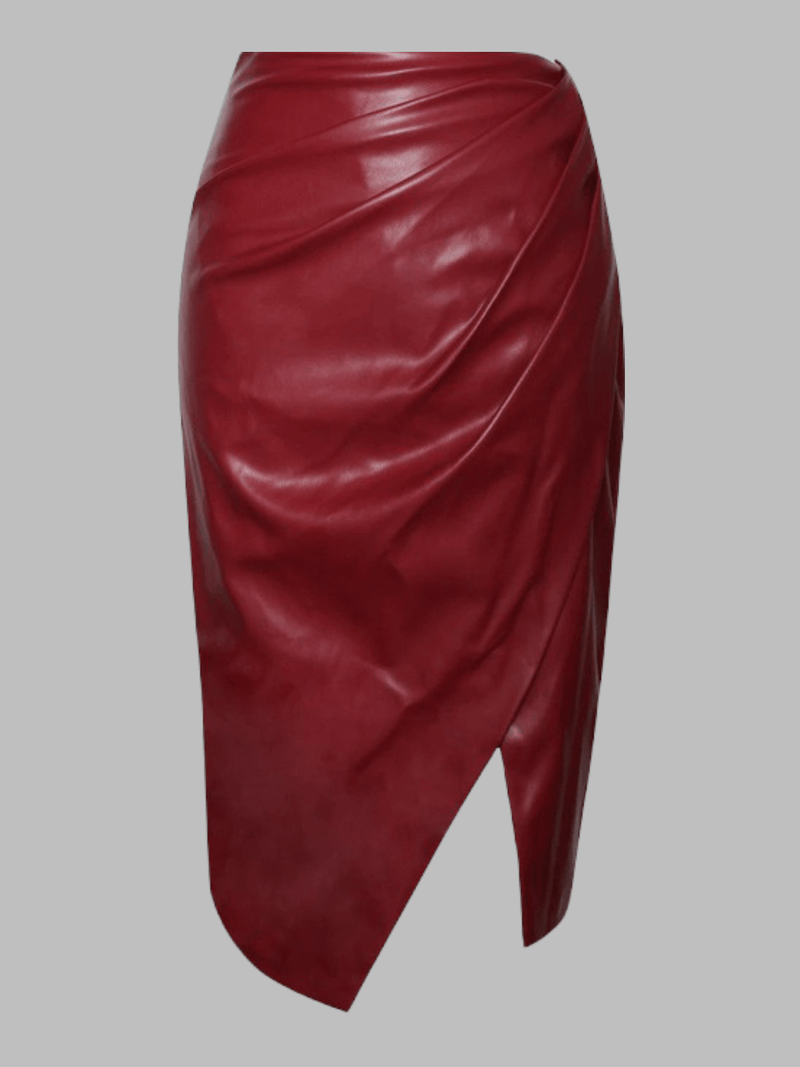 Vegan Leather Skirt - SwishHer