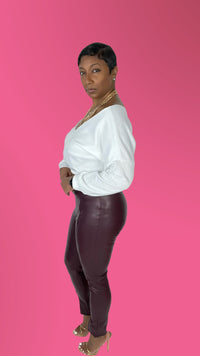 Vegan Leather Pants - SwishHer