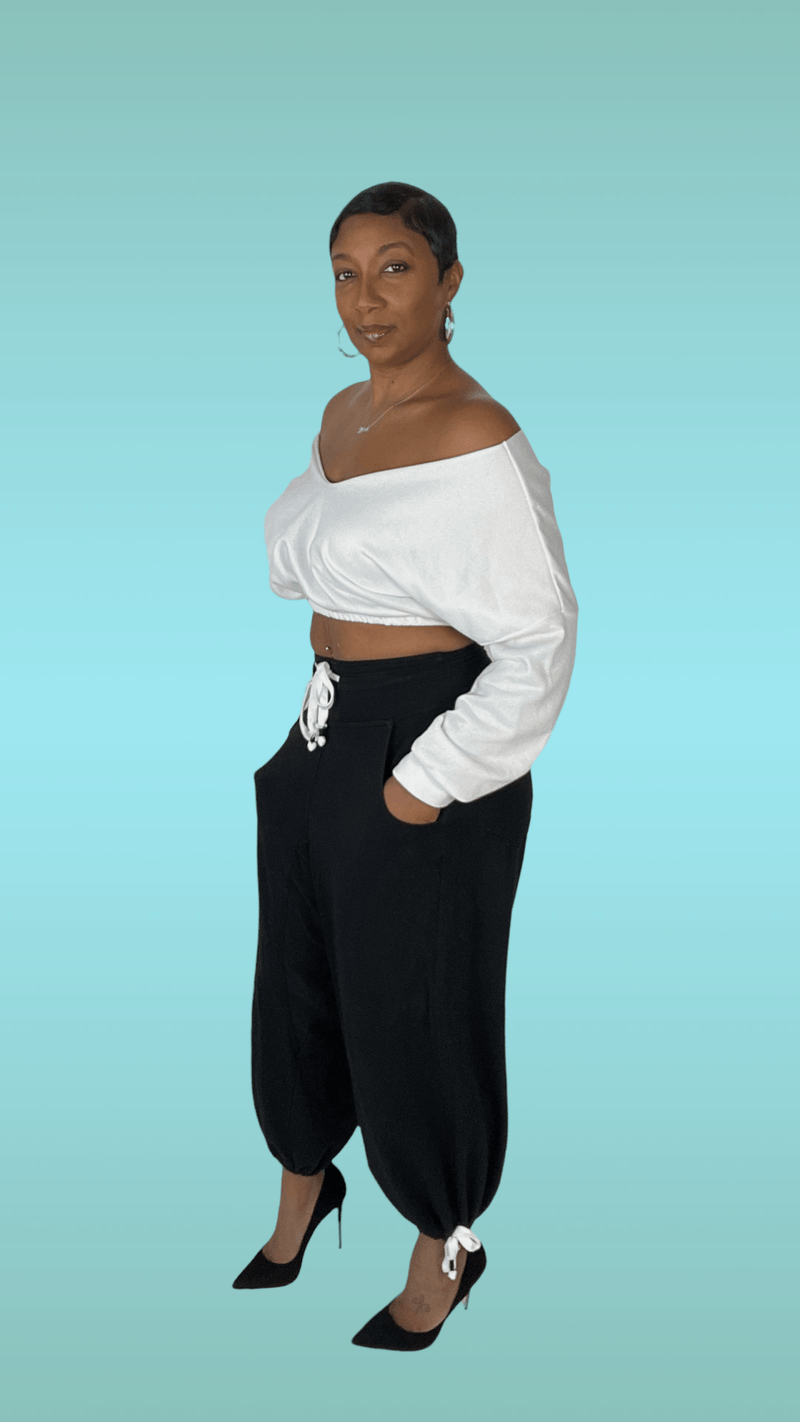 Harem Pants - Black - SwishHer