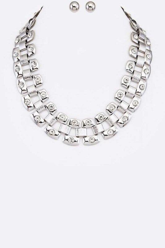 Crystal Collar - Silver - SwishHer