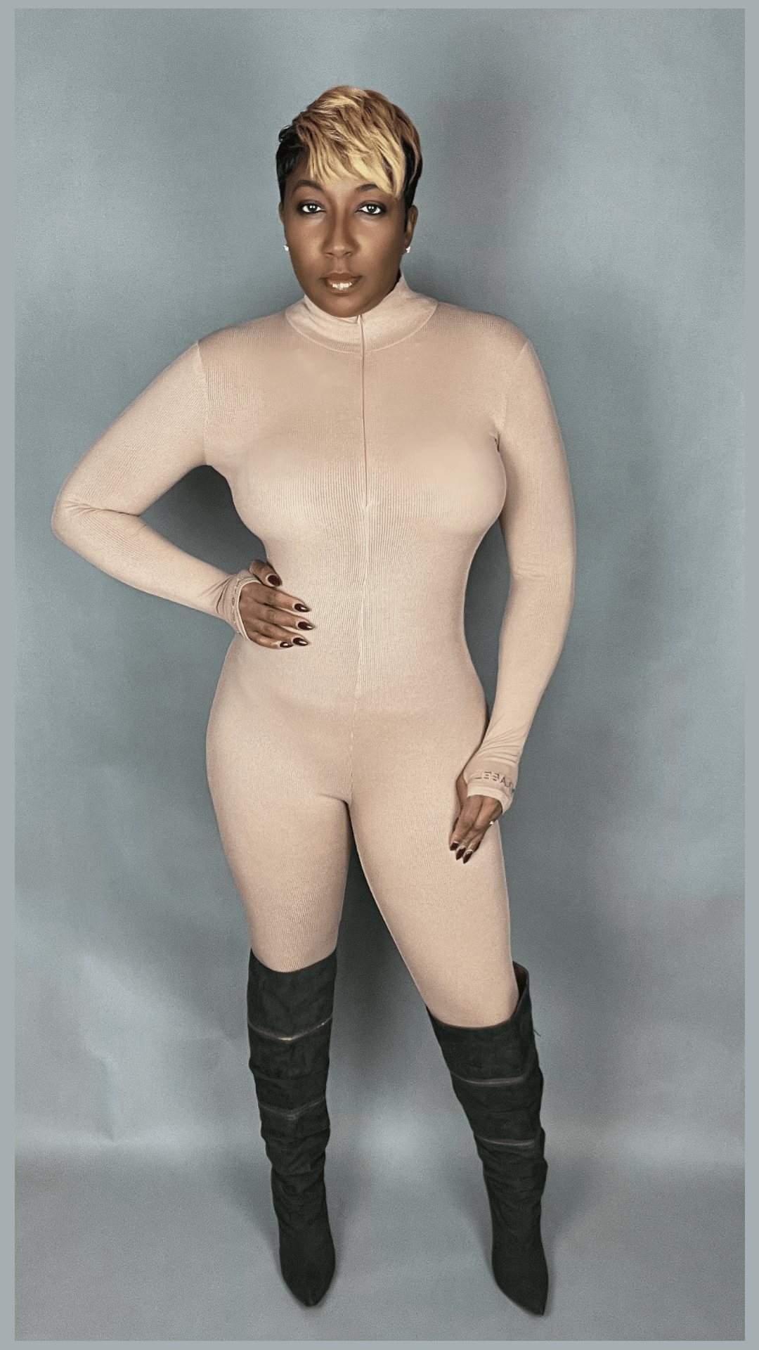 “Remi” Ribbed Catsuit - SwishHer