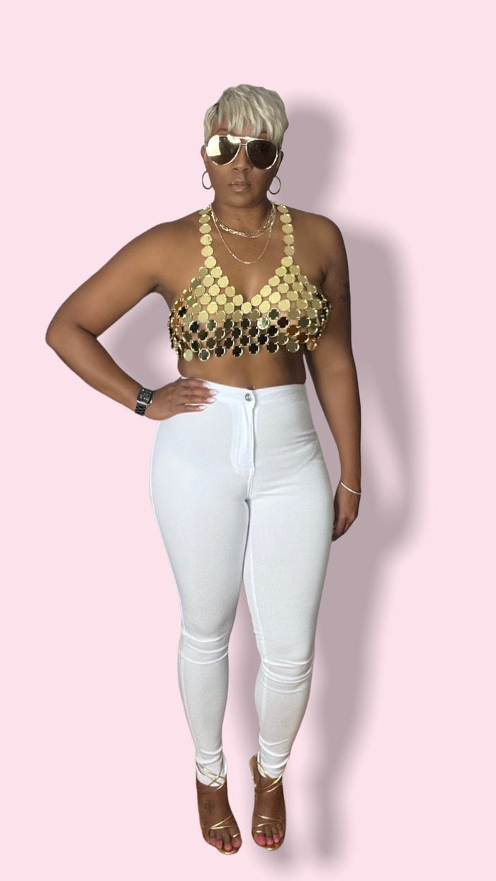 “Diana” Disco Top | Gold - SwishHer