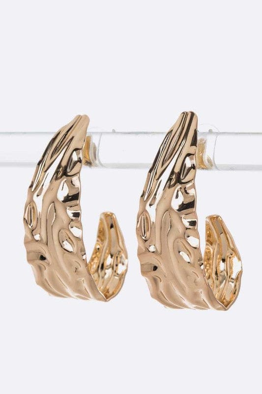 Textured Hoops - Gold - SwishHer